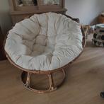 Papasan ronde chill Stoel Rotan + Crème Kussen - ZGAN, Huis en Inrichting, Fauteuils, Ophalen, Zo goed als nieuw, 75 tot 100 cm