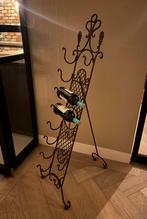 Brocante karakteristieke smijdijzeren wijnrek / standaard, Ophalen, Metaal, 75 cm of meer, 5 tot 15 flessen