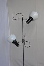 Massive | staande vloerlamp | bollamp | 2 spots | zwart wit, Vintage - 60ties - 70ties - Design-vloerlamp- tulp -spots-retro, Metaal