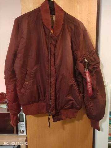 Alpha industries thick bomberjack bordeaux red