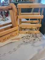 Houten flessenhouder en bierkrat, Ophalen of Verzenden, Gebruikt, Overige merken