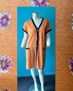 Vintage jaren 70 lounge-jurk oranje 1 maat, Verzenden, Oranje, Vintage, Knielengte