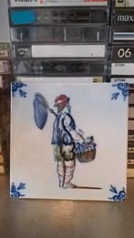 Oude tegel visser 13 x 13 cm (Z263-106), Ophalen of Verzenden