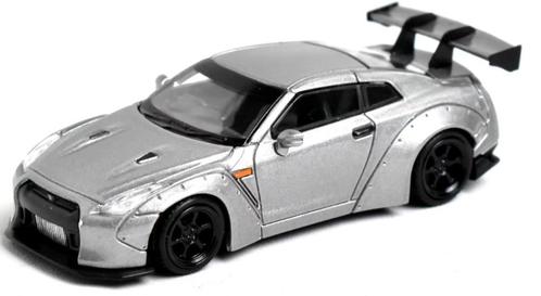 Nissan GTR35 zilvergrijs, Hobby en Vrije tijd, Modelauto's | 1:87, Zo goed als nieuw, Auto, Overige merken, Ophalen of Verzenden