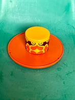 Retro klein blik bruin geel jaren 70 print Massilly, Verzamelen, Blikken, Ophalen of Verzenden, Gebruikt, Overige, Overige merken