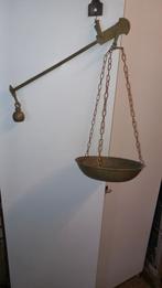 oude messing weegschaal eventueel als bloempothanger foto's, Antiek en Kunst, Antiek | Koper en Brons, Ophalen, Koper