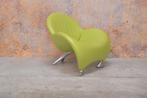 ZGANieuw limegroene leren Leolux Papageno design fauteuil, Huis en Inrichting, Fauteuils, Leolux, Leolux, Design, 75 tot 100 cm