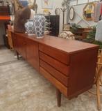 Vintage groot strak dressoir, 249cm, Huis en Inrichting, Ophalen, ., 200 cm of meer, .