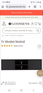 Goossens Madrid TV Meubel - Stijlvol en Modern, Overige materialen, 100 tot 150 cm, Ophalen of Verzenden, Zo goed als nieuw