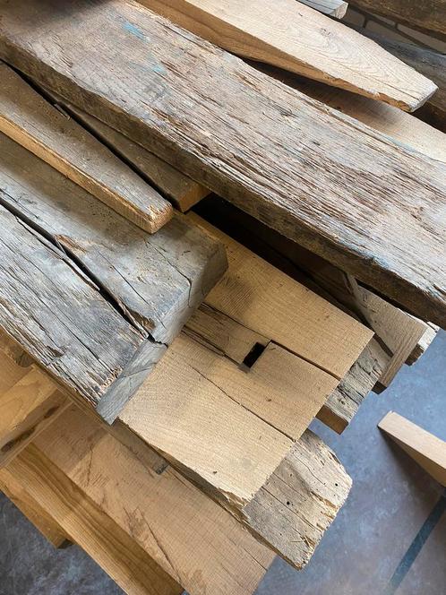 Eiken planken: oud eiken, nieuw eiken, grof eiken, Doe-het-zelf en Verbouw, Hout en Planken, Zo goed als nieuw, Plank, Eiken, Minder dan 200 cm
