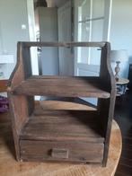 Zgan etagere/opberger oud hout landelijk brocante, Ophalen of Verzenden, Zo goed als nieuw