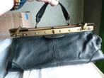 Vintage dokters tas, zwart leer, messing, Ophalen, Gebruikt, Minder dan 35 cm, Minder dan 50 cm