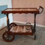 Vintage Theekar/Serveertafel - 72x60cm, Huis en Inrichting, Ophalen, Rechthoekig, 50 tot 100 cm, 50 tot 100 cm