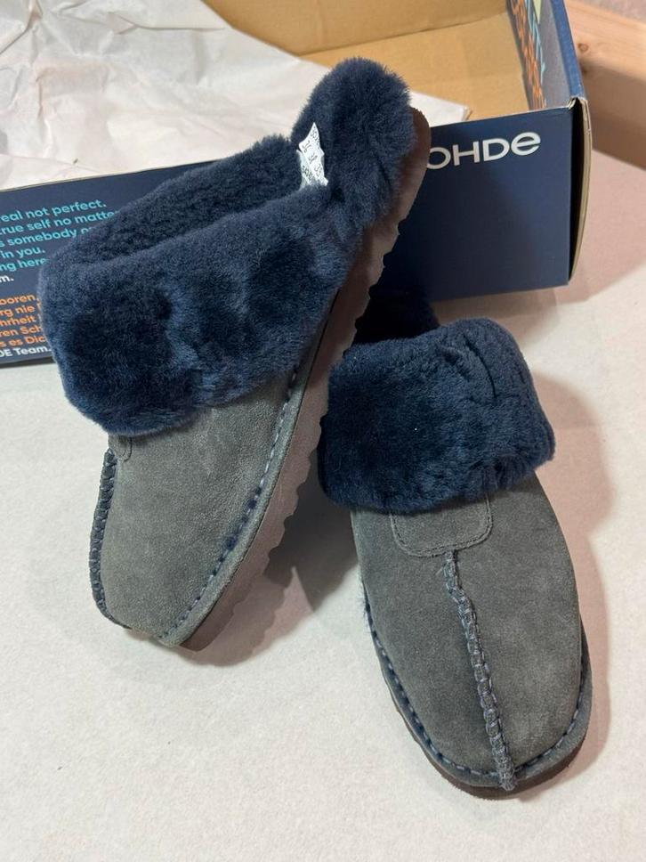 Rohde Sloffen Maat 36 - Nieuw in Doos!, Kleding | Dames, Schoenen, Nieuw, Pantoffels of Sloffen, Blauw, Ophalen of Verzenden