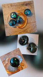 Glazen kerstballen groen, Diversen, Kerst, Ophalen of Verzenden, Zo goed als nieuw