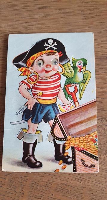Vintage oogjeskaart met piep uit 1960 beschikbaar voor biedingen