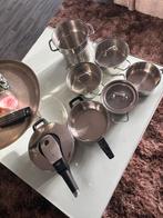 Pannenset met Zelfkookpan - Complete Keukenuitrusting, Gebruikt, Inductieplaat, Pannenset, Ophalen of Verzenden