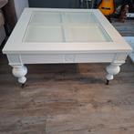 Witte, massieve salontafel 100x100cm - Harderwijk, Huis en Inrichting, Tafels | Salontafels, Gebruikt, Glas, Vierkant, Ophalen of Verzenden