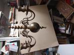 Antieke koperen kroonluchter voor kaarsen, Antiek en Kunst, Antiek | Lampen, Ophalen of Verzenden