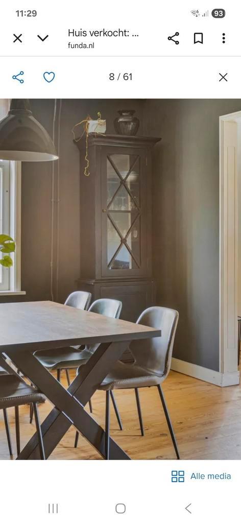 Zwarte Landelijke Buffetkast, Huis en Inrichting, Kasten | Buffetkasten, Gebruikt, 150 tot 200 cm, 50 tot 100 cm, 25 tot 50 cm