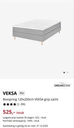 Veksa boxspring 120x200 - Jysk - Goede staat!, Ophalen, Zo goed als nieuw, Twijfelaar, 120 cm