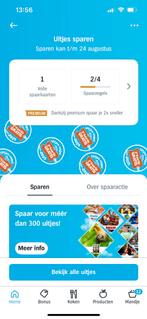 Uitjes AH actie, 2de kaartje gratis, Ophalen, Winkel, Super of Benzinepomp, Volle spaarkaart
