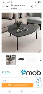 Salontafel antraciet Lenny, Ophalen, Nieuw, 50 tot 100 cm, Minder dan 50 cm