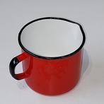Rood emaille melkkannetje, Antiek en Kunst, Antiek | Emaille, Ophalen of Verzenden