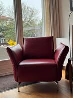 Enzo Luca Design Fauteuil stoel - rood leer. Nieuwstaat, Huis en Inrichting, Fauteuils, Ophalen, Zo goed als nieuw, Leer, 75 tot 100 cm