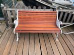 Gerestaureerde Tuinbank Gietijzer-Hout, Ophalen, Gebruikt, Hout