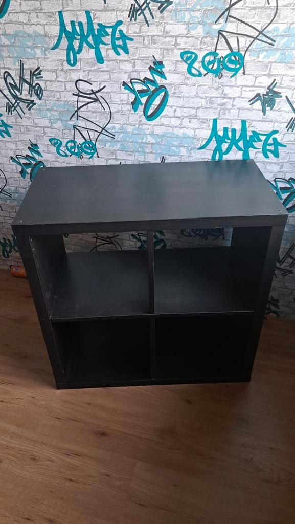IKEA Vakkenkast Zwart - 4 Vakken - Opknapper, Huis en Inrichting, Kasten | Vitrinekasten, Gebruikt, Minder dan 100 cm, Minder dan 50 cm