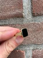 14k Gouden Zegelring met Onyx, Sieraden, Tassen en Uiterlijk, Ringen, 18 tot 19, Ophalen of Verzenden, Zo goed als nieuw, Dame of Heer