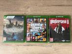 Howarts Legacy, GTA V, Wolfenstein 2, Spelcomputers en Games, Games | Xbox One, 1 speler, Ophalen, Zo goed als nieuw, Vanaf 18 jaar