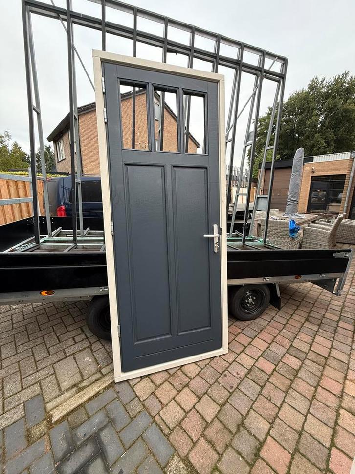 COMPLEET DEURKOZIJN!, Doe-het-zelf en Verbouw, Kozijnen en Schuifpuien, Nieuw, Deurkozijn, Hout, 75 tot 150 cm, Ophalen