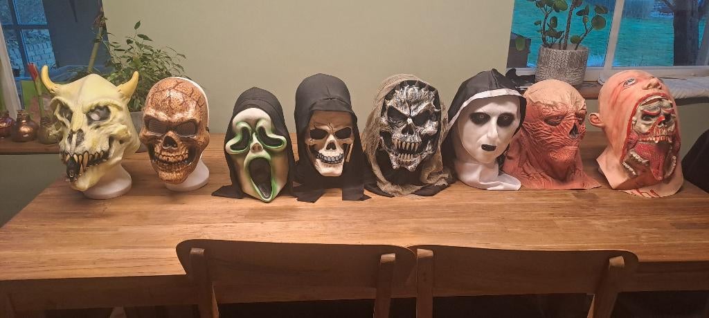 Carnaval horror griezel maskers, Ophalen of Verzenden, Zo goed als nieuw, Overige typen, Carnaval