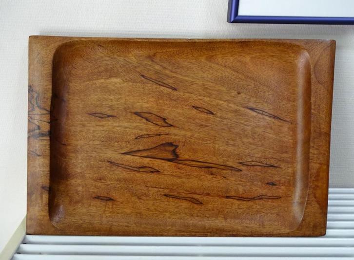 Mid-Century teak houten dienblad, Antiek en Kunst, Antiek | Woonaccessoires, Ophalen of Verzenden