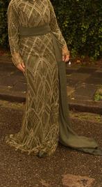 Prachtige groene galajurk een keer gedragen, Maat 38/40 (M), Ophalen of Verzenden, Zo goed als nieuw, Onder de knie