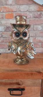 Steampunk:Grote 35cm Uil Beeld🌹NIEUW🌹, Verzamelen, Ophalen of Verzenden, Nieuw, Dier