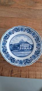 Delfts blauw bord - De Vooruitgang Volendam, Ophalen of Verzenden