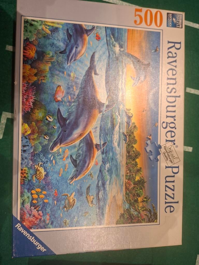Ravensburger Puzzel - Dolfijnen - 500 stukjes, Ophalen, 500 t/m 1500 stukjes, Gebruikt, Legpuzzel