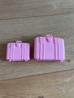 Vintage Barbie koffers roze en gele kar, Ophalen of Verzenden, Zo goed als nieuw, Poppenhuis