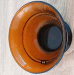 Bruine glazen schaal hoogte 9 cm doorsnede 12 cm, Antiek en Kunst, Antiek | Glas en Kristal, Ophalen of Verzenden