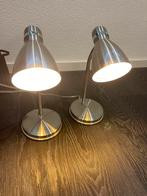 2 rvs bureaulampen, Ophalen of Verzenden, Zo goed als nieuw, Minder dan 50 cm