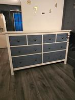 Ikea hemnes ladekast wit/ bluewash met 8 lades., Huis en Inrichting, Kasten | Ladekasten, Minder dan 100 cm, 25 tot 50 cm, Gebruikt