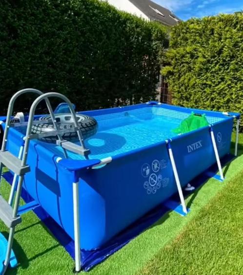 Zwembad intex frame pool incl toebehoren, Tuin en Terras, Zwembaden, Zo goed als nieuw, Opzetzwembad, Minder dan 80 cm, 200 tot 400 cm