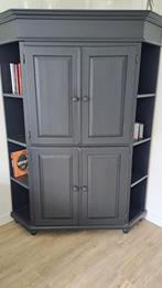 Zwarte hoekkast met veel ruimte!, Huis en Inrichting, Kasten | Buffetkasten, Ophalen, Gebruikt, 100 tot 150 cm, 200 cm of meer