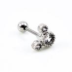 RVS Mickey Mouse Oorpiercing - Tragus - Kraakbeen - Helix, Overige materialen, Birgitta-Gracht 33, 6465 EL Kerkrade, Nederland