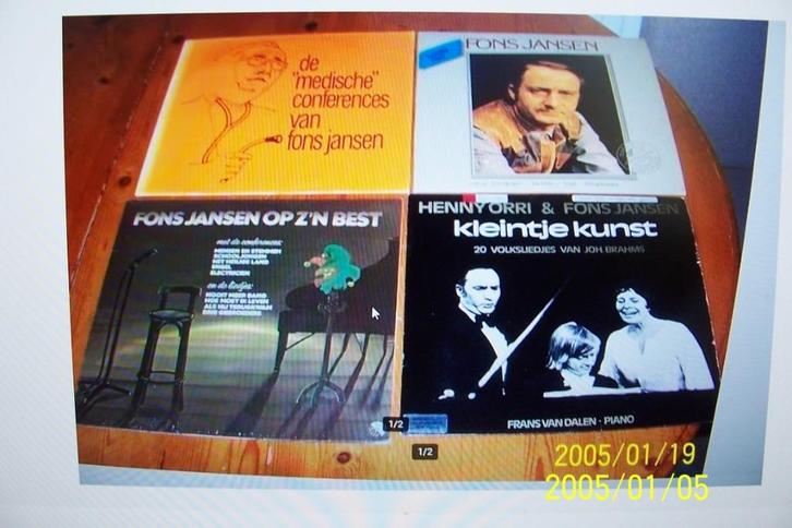 FONS JANSEN 4 LP'S + 1 BOX MET 6 LP'S, Cd's en Dvd's, Vinyl | Nederlandstalig, Gebruikt, Overige genres, 12 inch, Ophalen of Verzenden