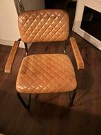 Vintage Leren Stoel met Armleuningen, Ophalen of Verzenden