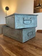 2x verzinkte vintage stapelbakken van Philips, Minder dan 50 cm, Gebruikt, 50 tot 100 cm, Ophalen of Verzenden